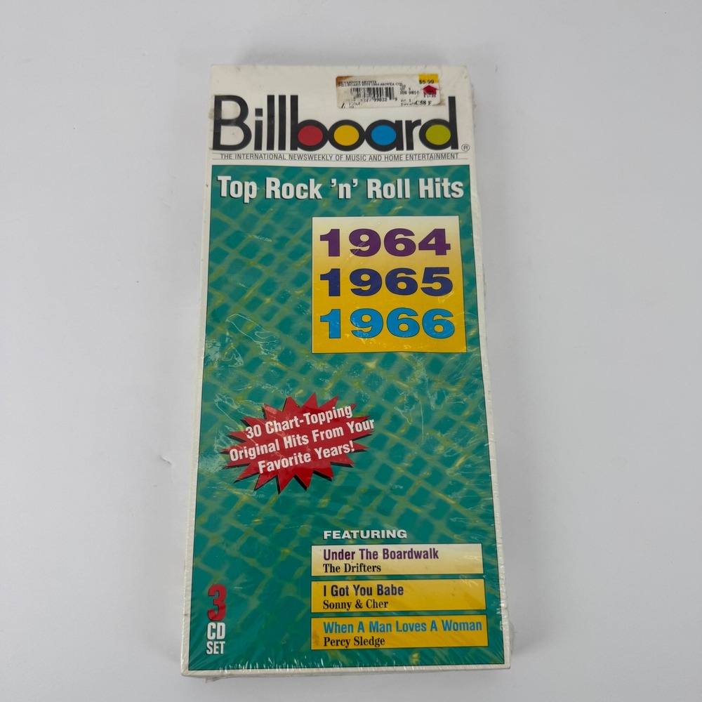 Billboard Top‎ Rock n Roll Hits 1964-1966 3 CD Set Rhino Records Multi Color